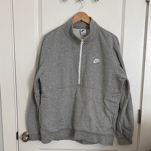 Nike Men's Zip-Up Gray Sweater